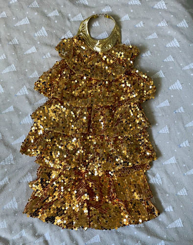 Girls gold sequin dancewear - sequin,