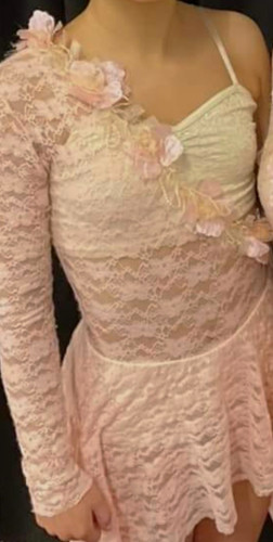 Weissman pink lace one - one, sleeve
