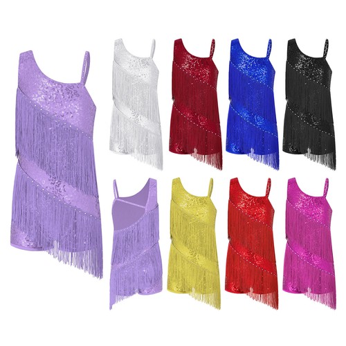 Girl sequins tassel rumba - uk,
