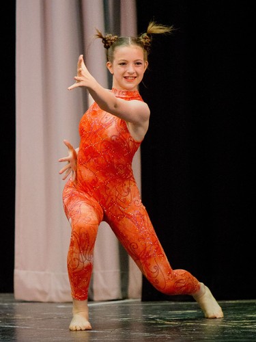 Orange red dance costume - orange/red, by
