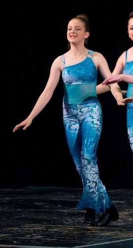 Aqua blue dance costume - , by