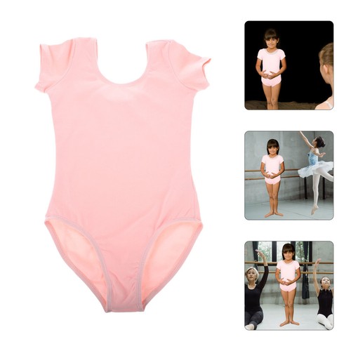 Cotton pink dance bodysuit for - pink,