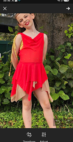 Girls red dance costume dress - girls,